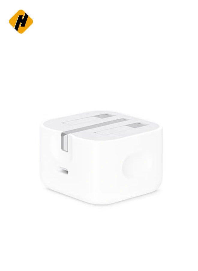 20W Foldable Fast Charging Wall Adapter Compatible with Apple iPhone 12 Pro Max/11 Pro Max/SE, iPad White