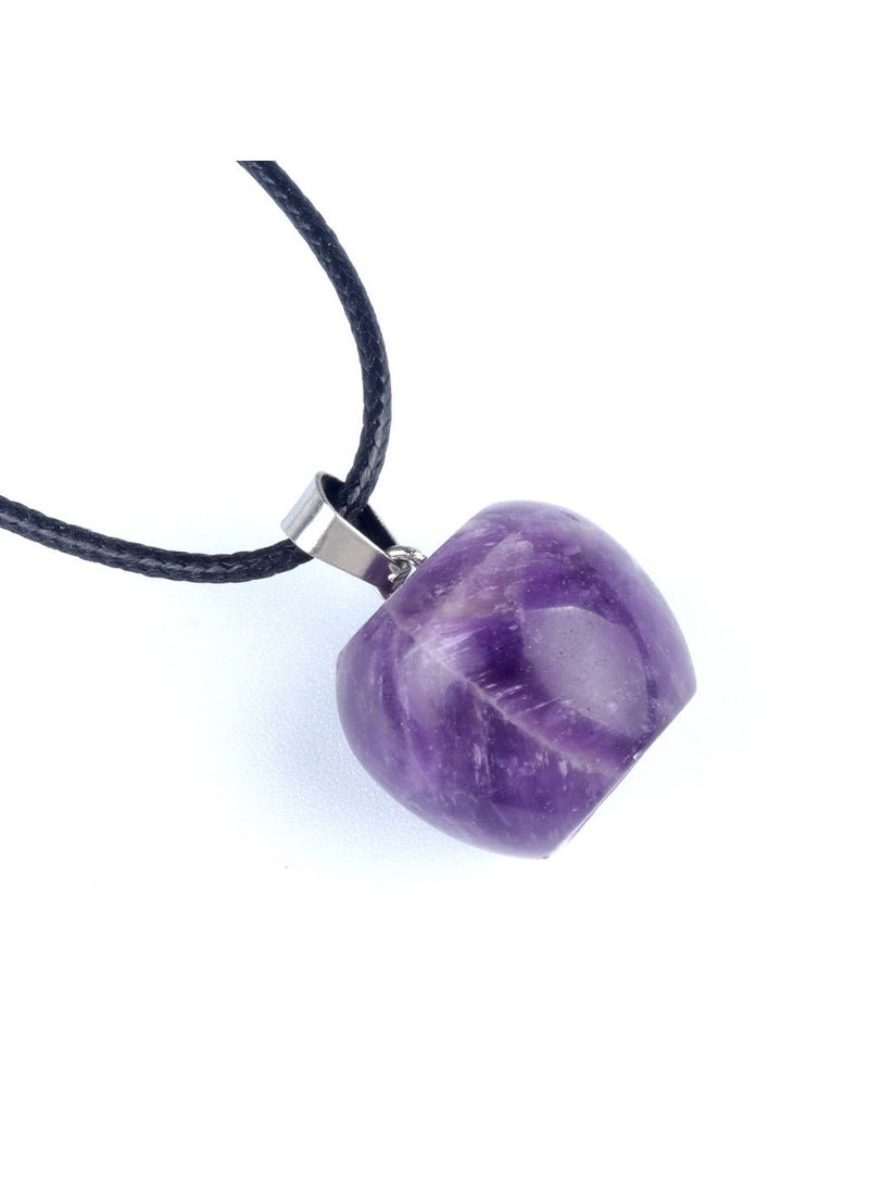 Natural Agate Apple Pendant Charm 20mm 20mm Amethyst