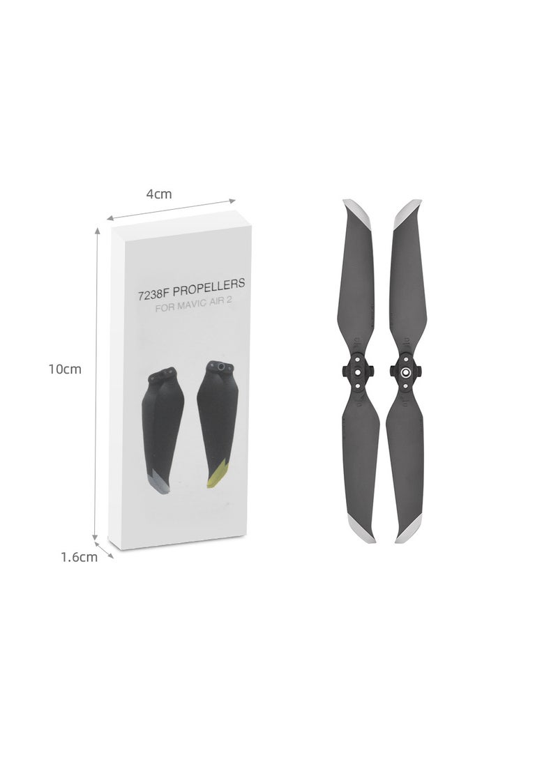 1 x 5 pcs DJI Mavic Air 2S Silent Propellers 7238F Noise Reduction Wings Silver-edged paddle 1 pair boxed