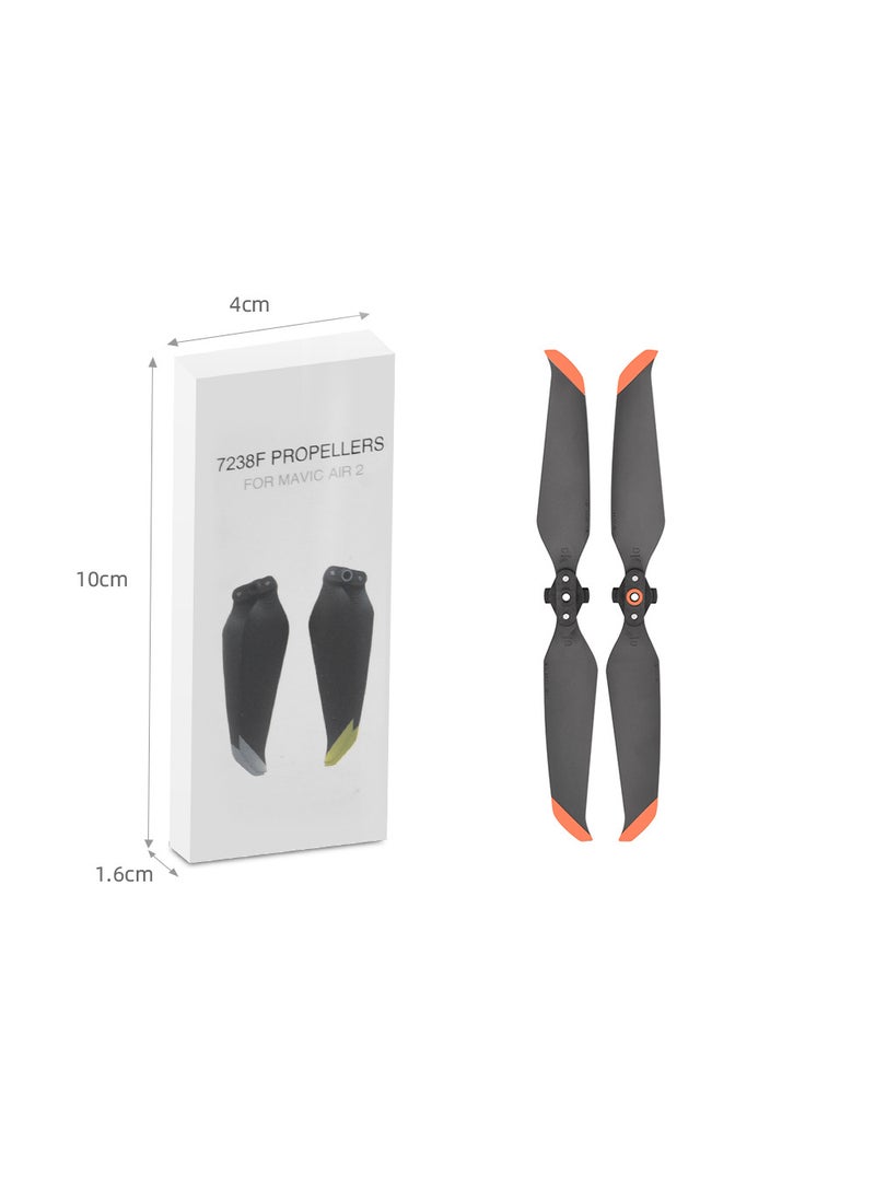 1 x 5 pcs DJI Mavic Air 2S Silent Propellers 7238F Noise Reduction Wings Orange-edged paddle 1 pair boxed