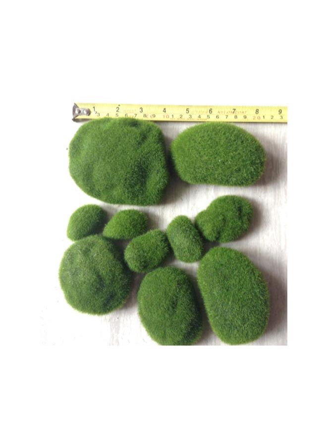 12pcs Artificial Moss Stones Fairy Garden Moss Rocks Dollhouse Plant Pot DIY Decoration