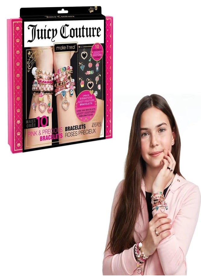 DIY Charm Bracelets Kit for Girls – Jewelry Making Kit with Colorful Beads and Unicorn/Mermaid Charms, Perfect Birthday Gift