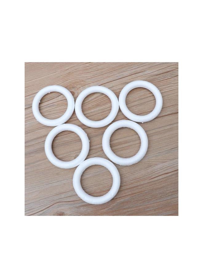 10pcs Craft Foam Wreath Polystyrene Foam Ring for DIY Christmas Art Craft Kids Art Class Floral Projects Wedding Home Decoration 10X1.5cm