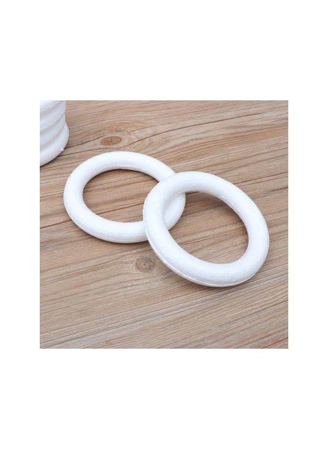 10pcs Craft Foam Wreath Polystyrene Foam Ring for DIY Christmas Art Craft Kids Art Class Floral Projects Wedding Home Decoration 10X1.5cm