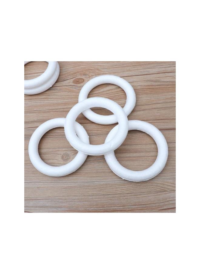 10pcs Craft Foam Wreath Polystyrene Foam Ring for DIY Christmas Art Craft Kids Art Class Floral Projects Wedding Home Decoration 10X1.5cm