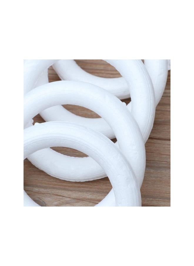 10pcs Craft Foam Wreath Polystyrene Foam Ring for DIY Christmas Art Craft Kids Art Class Floral Projects Wedding Home Decoration 10X1.5cm