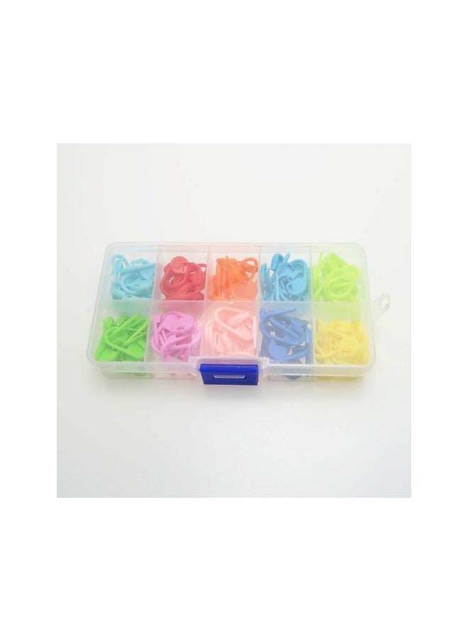 120pcs Locking Stitch Markers Crochet Knitting Stitch Counter Needle Clip Pin with Storage Box