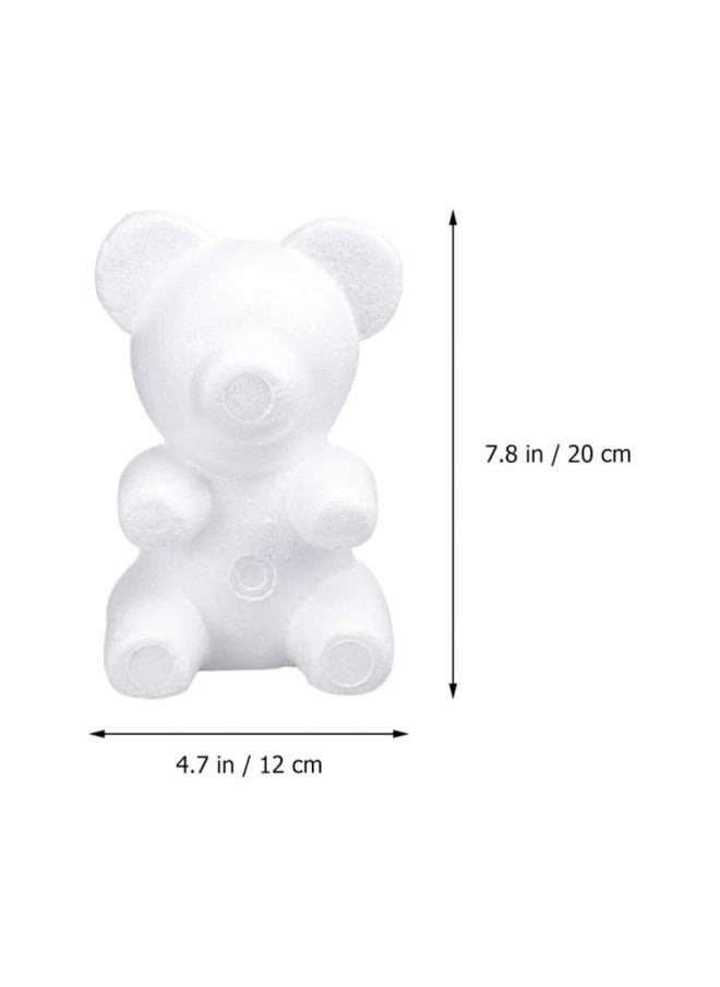 10pcs Foam Bear Shapes 20cm Polystyrene Styrofoam Modelling Foam Mould for DIY Rose Bear Flower Arrangements Crafts