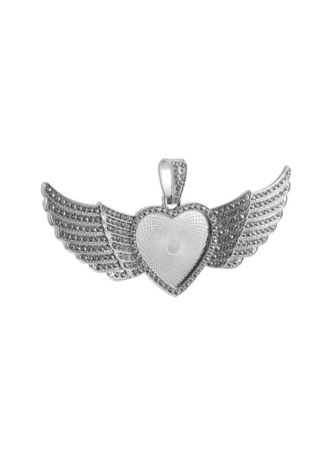 Angel Wing Pendant Trays Blank Bezel Cabochon Setting Alloy Pendant Base Trays for Jewelry Making Craft