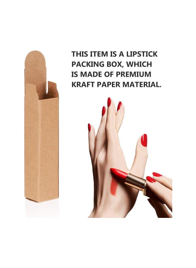 50Pcs Kraft Paper Lipstick Boxes, Essential Oil Packaging Boxes, DIY Supplies Beauty Accessories Makeup Organzier Tube Storage Lip Gloss Boxes