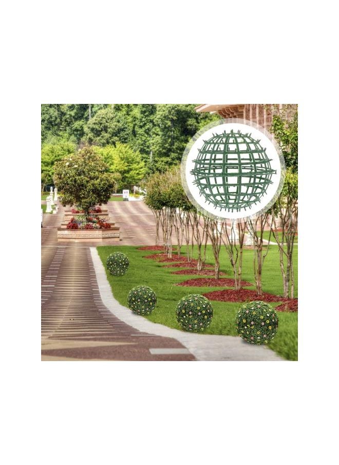 Garden Spheres Floral Topiary Ball Frame Holder: 5pcs DIY Green Flower Ball Support Cage 25cm Flower Ball Making Frame Wedding Flower Ball Arrangement Holder ( Random Color ) Greenery Balls