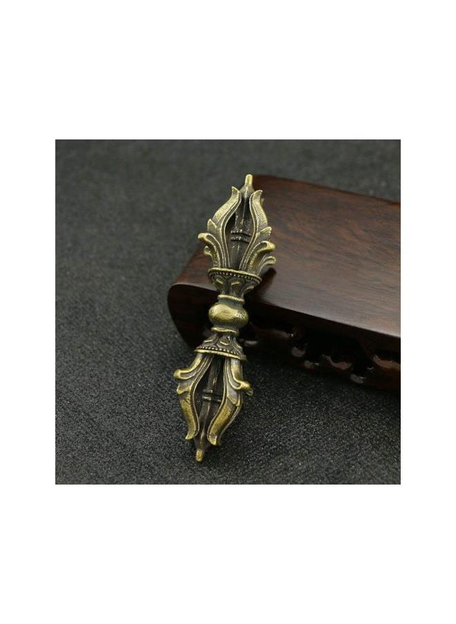 Tibetan Buddhist Pendant Antique Bronze Copper Dorje Vajra Pestle Prayer Ruyi Charms Religious Phurba Jewelry Pendant Meditation Yoga Crafts for Necklace Keychain