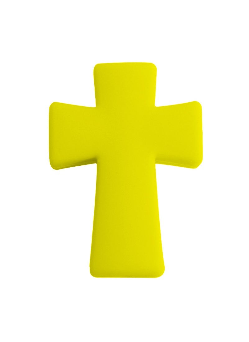 Silicone Beads Cross Teether Beads DIY Halloween Baby 17# yellow