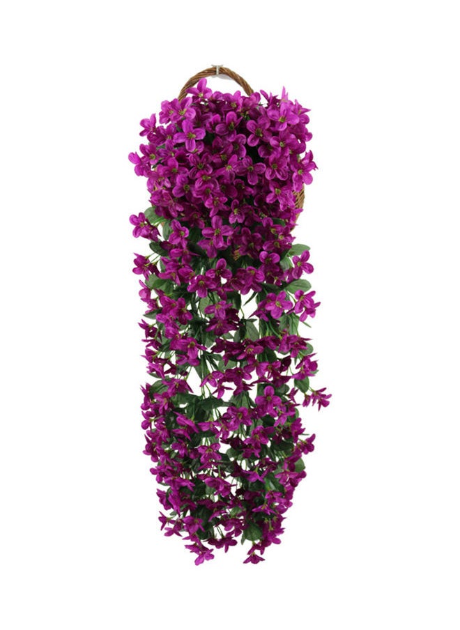 2-Piece Artificial Flower Hanging Wine Set Fuschia/Green