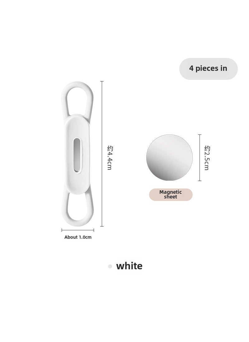 Multifunctional Silicone Pen Holder White 4 in