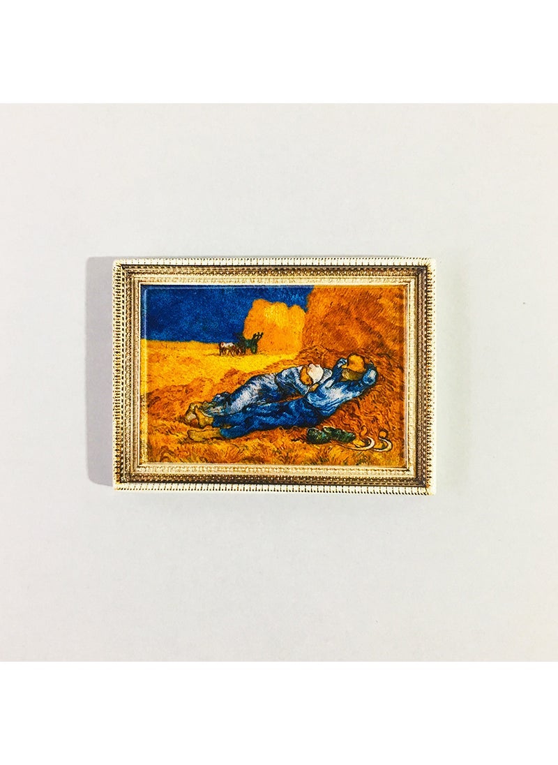 3D Classic Art Fridge Magnets Resin Retro Frame-Midday Break