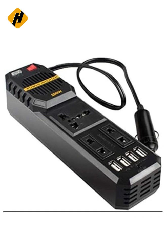 200W Mini Car Vehicle Inverter DC 12V to AC 220V USB Output High-power Power Inverter Small Car Special Edition【Magicalworld】