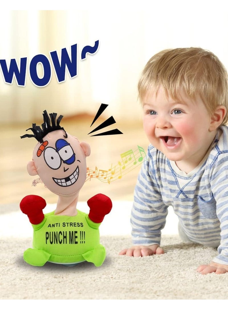 Punch Me Anti-Stress Plush Doll | Funny Screaming Stress Relief Toy for Kids & Adults | Interactive Emotional Vent Doll with Sound | Desktop Punching Bag for Office & Home | Unique Gift for Stress Relief