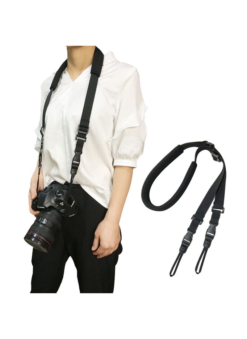 Black Shockproof Camera Shoulder Strap