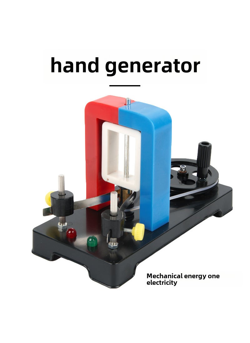 Hand Crank DC Generator Electromagnetic Physics Kit