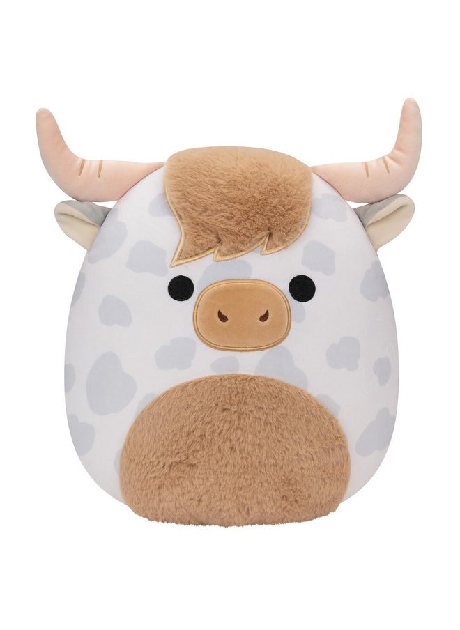 Original 12-Inch Borsa Spotted Highland Cow - Medium-Sized Ultrasoft Official Jazwares Plush