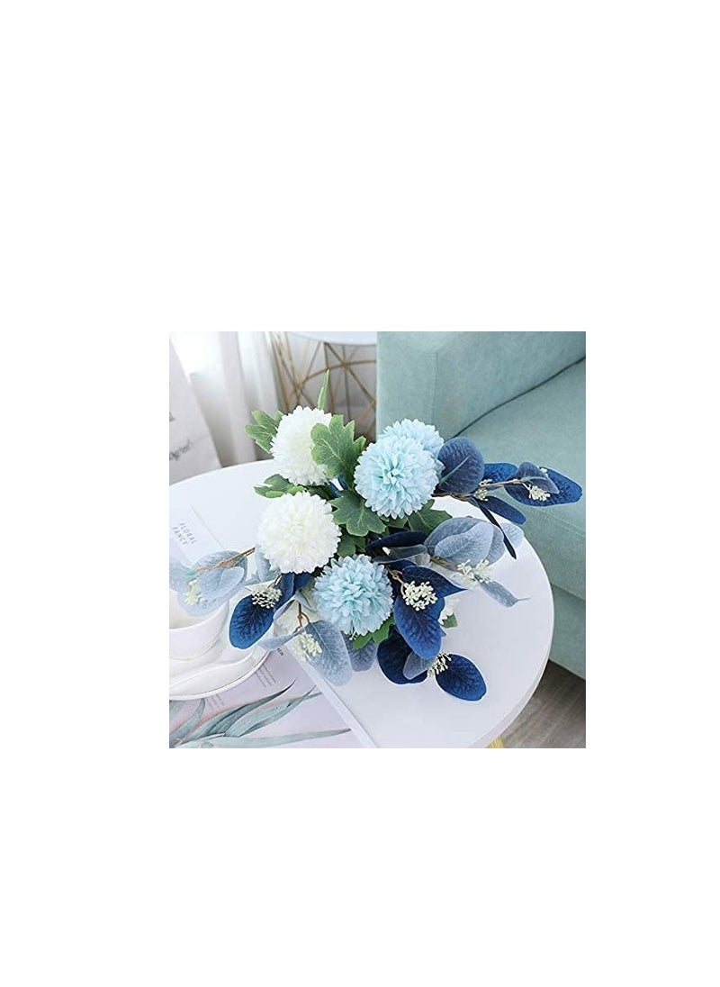 Artificial Flowers with Vase Faux Hydrangea Flower Arrangements for Home Garden Party Wedding Decoration