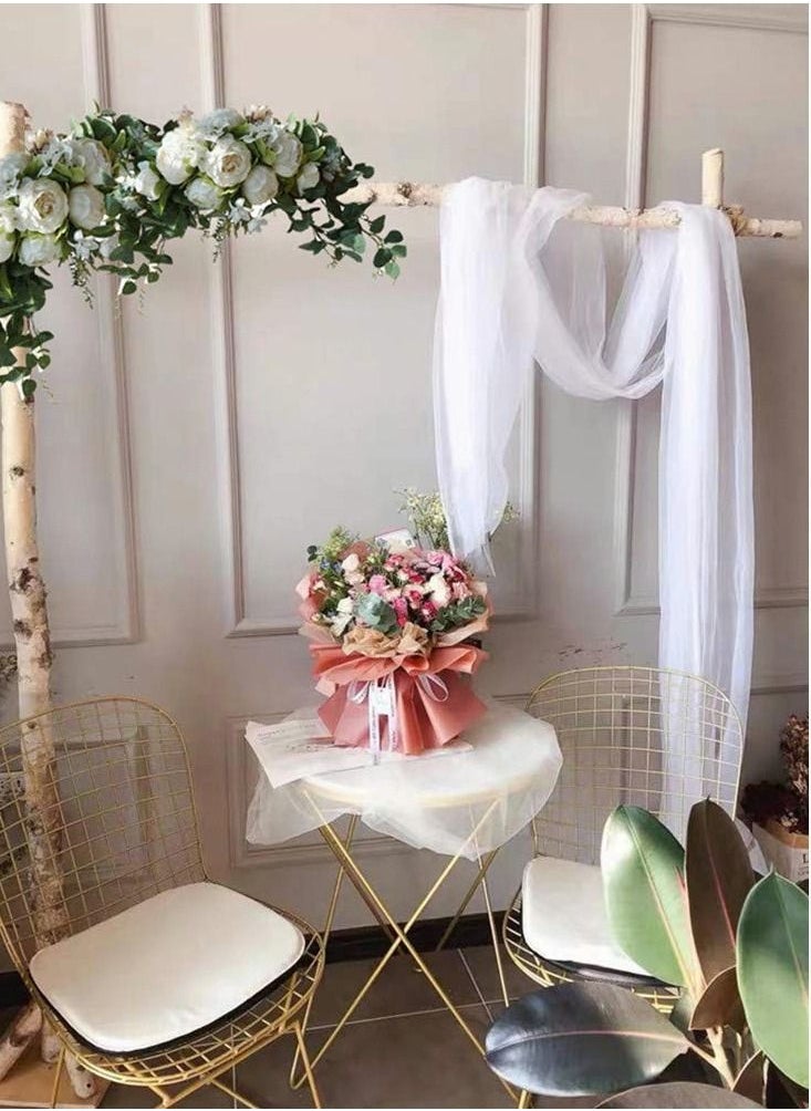Wedding Arch Flowers, 30 Inch Rustic Artificial Floral Swag for Lintel, Green Leaves Rose Peony Sunflowers Reception Backdrop Sweetheart Table Decoration