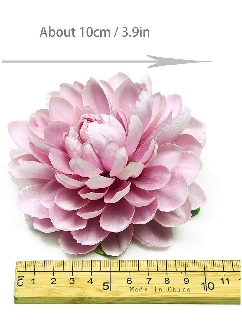 SYOSI 8 Pack Artificial Chrysanthemum Flowers Fake Silk Multicolor Dahlia Flower Head for DIY Wedding Bouquets Centerpieces Arrangements Home Garden Party Decoration