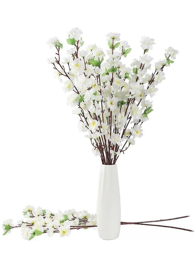 10-Piece Artificial Cherry Blossom Branches Silk Fake Flower Arrangements Multicolour