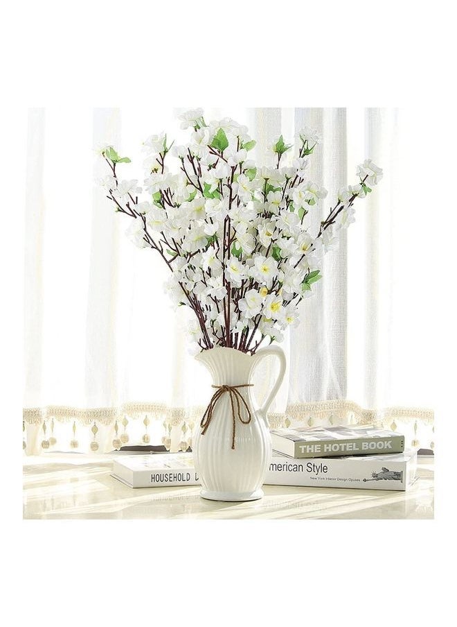 10-Piece Artificial Cherry Blossom Branches Silk Fake Flower Arrangements Multicolour