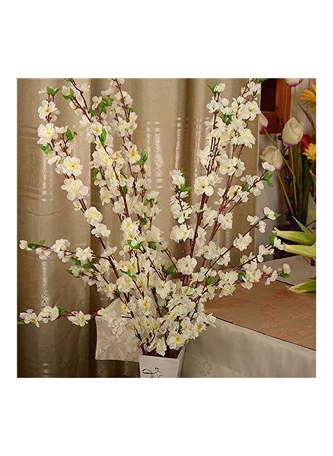 10-Piece Artificial Cherry Blossom Branches Silk Fake Flower Arrangements Multicolour