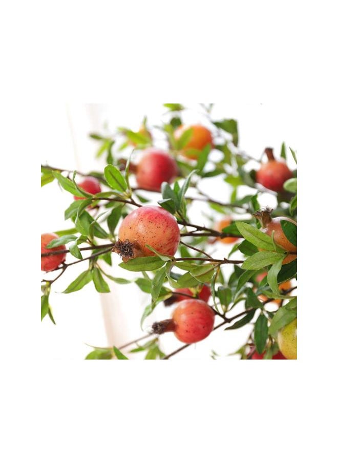 Artificial Pomegranate Tree Lifelike Pomegranate Branches Holly Berries Stems Picks for Home Dorm Office Decor (Rosy)