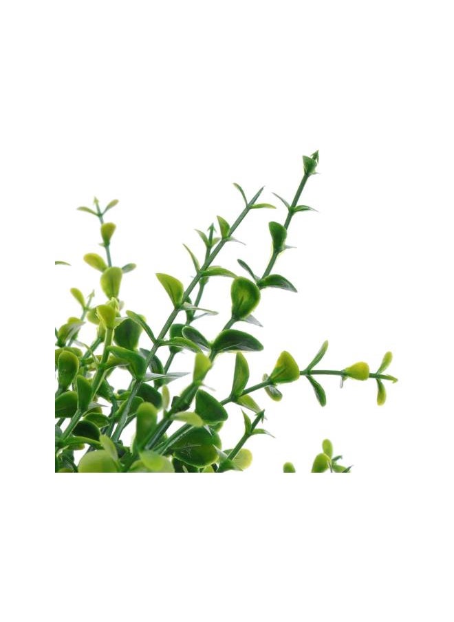 6pcs Artificial Plants Faux Stems Plastic Wheat Grass Fake Leaves Greenery Bushes Indoor Outside Home Garden Office Wedding