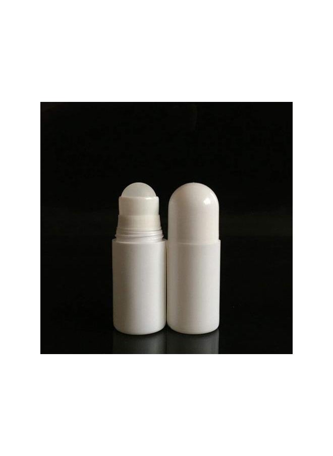 20pcs 50ML Plastic Roller Bottles for Essential Oils Empty Refillable Roll on Bottles Reusable Leak-Proof DIY Deodorant Containers with Plastic Roller Ball(White)