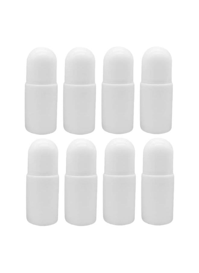 20pcs 50ML Plastic Roller Bottles for Essential Oils Empty Refillable Roll on Bottles Reusable Leak-Proof DIY Deodorant Containers with Plastic Roller Ball(White)