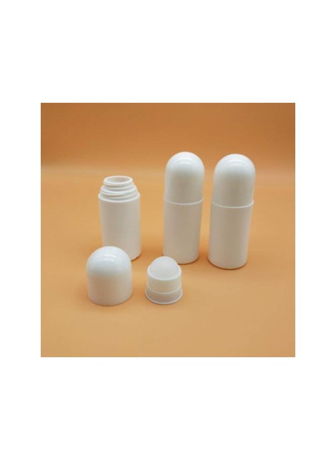 20pcs 50ML Plastic Roller Bottles for Essential Oils Empty Refillable Roll on Bottles Reusable Leak-Proof DIY Deodorant Containers with Plastic Roller Ball(White)