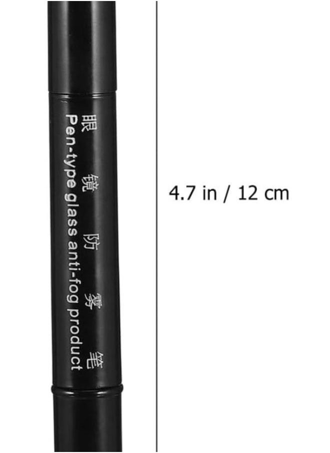 Glasses Anti-Fog Solution Pen Lens Cleaner Dry Defog Glasses Cleaning Eyeglasses Defogging Agents for Winter Goggles Camera Lens Helmet Antifog Black