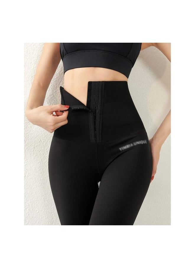 Adjustable High Waist Yoga Leggings Women Workout Butt Lift Tights Compression Anticellulite Pants (Color : Black, Size : Large)