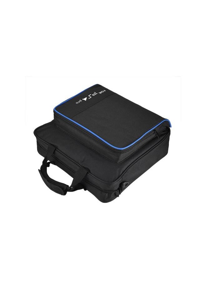Carry Bag for PS4 Pro, Waterproof Shockproof Carrying Case Bags Portable Travel Carrying Shoulder Bag Multifunctional Game System and Accessories Protective Storage Case Black