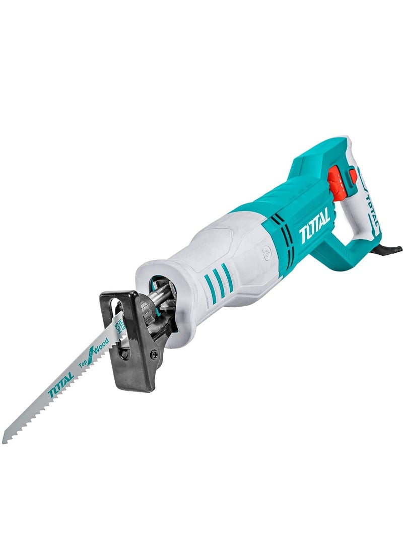 Total Reciprocating Saw 750W (TS100806) – Powerful Corded Electric Saw for Wood, Metal & Aluminum Cutting with Variable Speed Control, SDS Blade Change, Includes 1 Metal Saw Blade, 1 Wood Saw Blade, and Extra Carbon Brushes