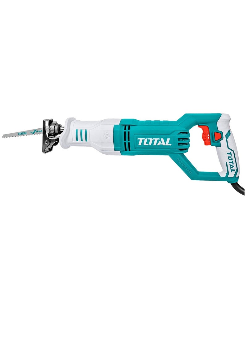 Total Reciprocating Saw 750W (TS100806) – Powerful Corded Electric Saw for Wood, Metal & Aluminum Cutting with Variable Speed Control, SDS Blade Change, Includes 1 Metal Saw Blade, 1 Wood Saw Blade, and Extra Carbon Brushes