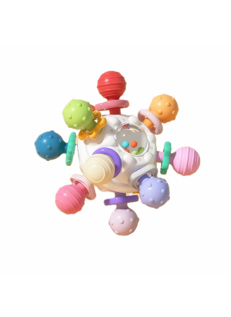 Baby Rattle Toy Manhattan Teether Ball White bag