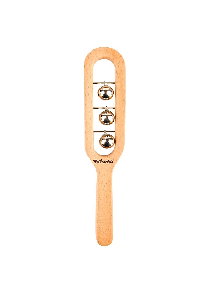Wooden Rattles Four-piece Set of Hand Rattles Orff Musical Instruments Infant Hand-held Rattles Baby Early Education Toys Primary Rattle