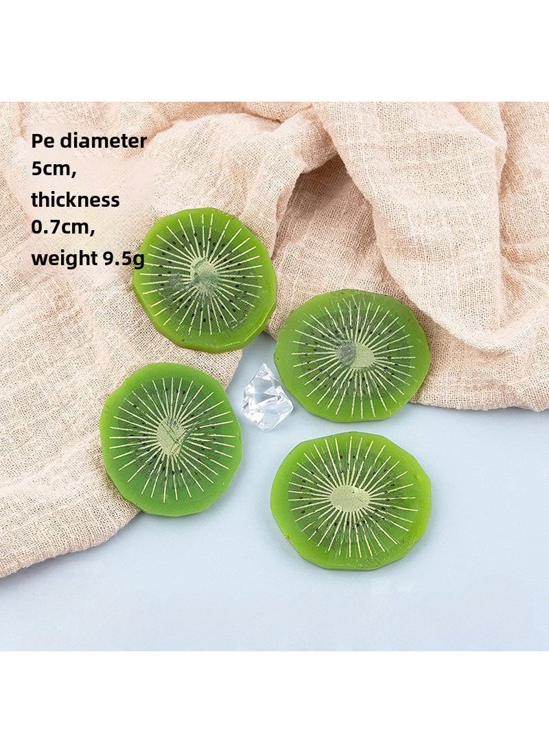 1 x 5 pcs Artificial Fruit Slices for Cake Decoration Plastic kiwi slices