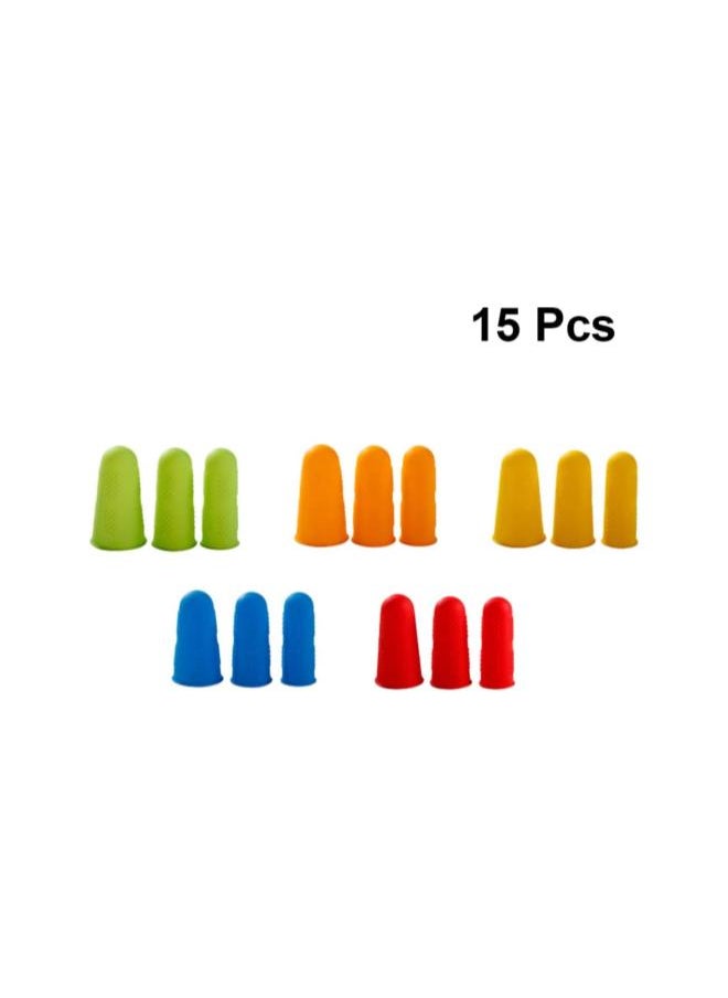 15 PCs Finger Cover Anti-Scald Finger Protectors Hot Glue Gun Finger Caps Silicone Finger Sleeve for Restaurant Sewing Wax Resin Adhesive Scrapbooking Kitchen 3 Sizes