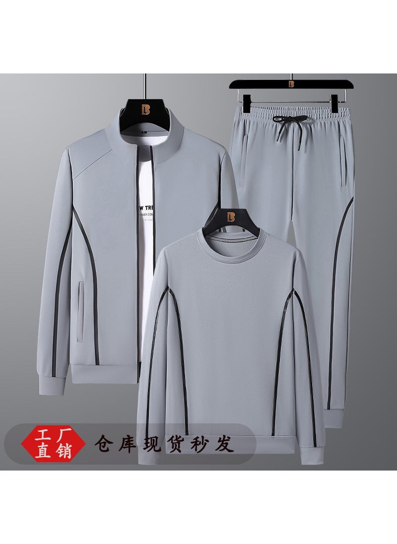 2024 Mens Spring Autumn Casual Sportswear Set Red