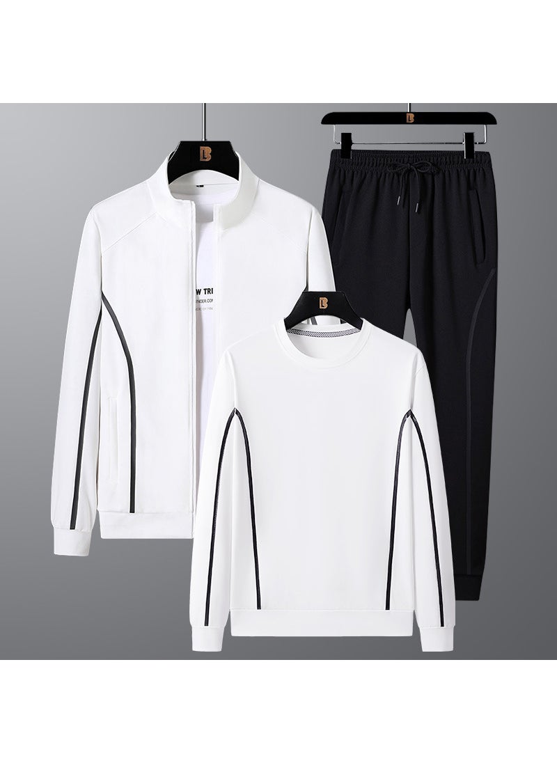 2024 Mens Spring Autumn Casual Sportswear Set Black