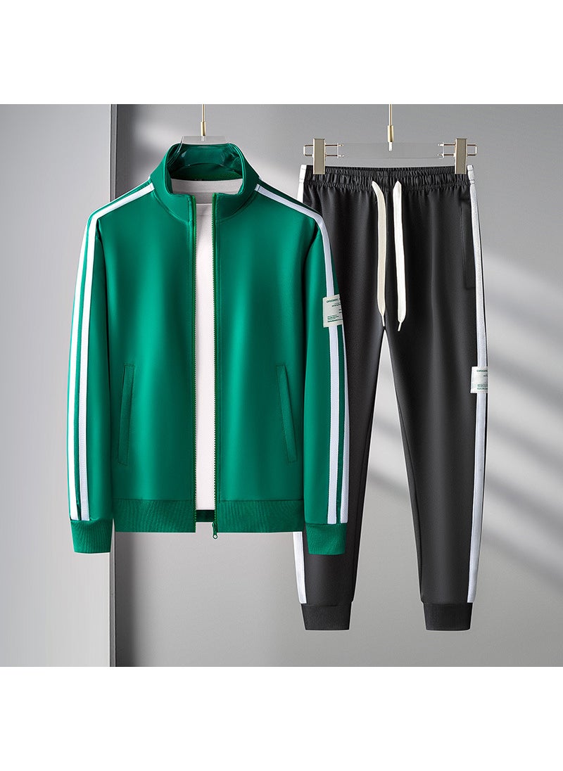 2022 Mens Autumn Sportswear Tracksuit Set Green