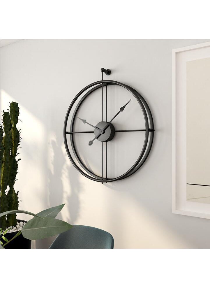 Modern Iron Wall Clock for Living Room Decor 620002 black frame wrought iron-black needle-diameter 62cm