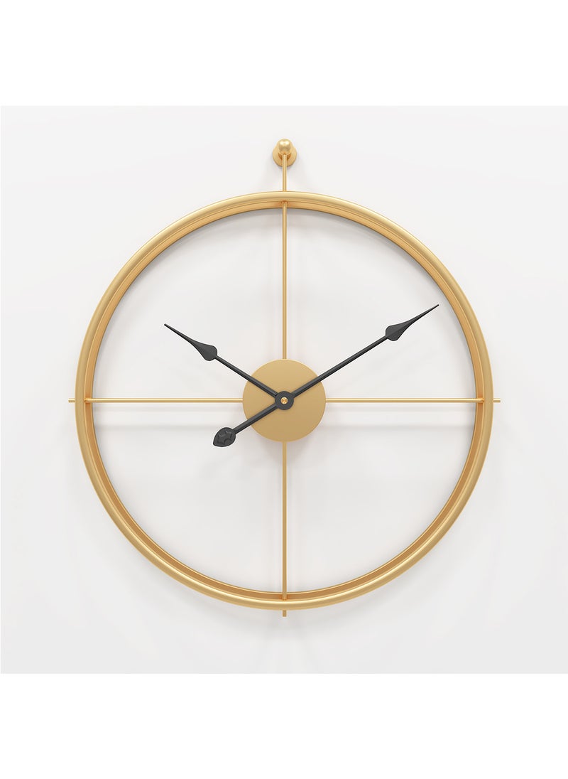 Modern Iron Wall Clock for Living Room Decor 420004 gold frame wrought iron-black needle-diameter 40cm